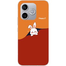 Le Balvo Honor 600 Lite Uyumlu Mutlu Tavşan Baskılı Silikon Kılıf