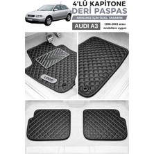 ECARTEKS Premium Quality Car Accessories Audı A3 1996-2003 Arası Uyumlu Premium Kapitone Deri Paspas Takımı - Özel Topuk Destekli