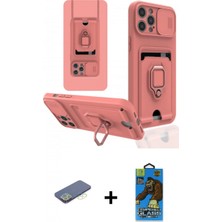 Pileli Store Pilelistore™ iPhone 12 Pro Max Kılıf Vadi Form Prime - Siyah 18D Cam Ekran Koruyucu + Renkli Kamera Lens Koruma Cam - Yl