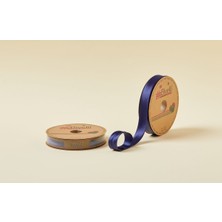 Lacivert Biye Saten 2cm - 25 Metre Polyester