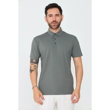 White Stone Yeşil Üç Düğmeli Erkek Polo Yaka Tişört