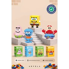 Arvela Bricks 4'lü Yapım Seti Süngerbob, Patrick, Ahtapot ve Bay Yengeç 4'lü Yapım Seti Eğitici Blok Oyuncak
