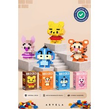 Arvela Bricks 4'lü Yapım Seti Winnie The Pooh, Tigger, Piglet ve Eeyore - Eğitici Blok Oyuncak