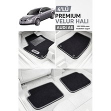 ECARTEKS Premium Quality Car Accessories Audı A6 1997-2004 Arası Modellere Uyumlu Premium Velur Halı Paspas Takımı - Özel Topuk Destekli