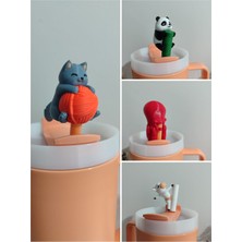 Meta Threed Termos Bardak Pipet Aksesuarı 4’lü Set / Straw Topper Charm