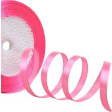 Pembe Saten Kurdele 6 mm - 5 Metre