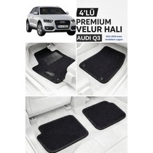 ECARTEKS Premium Quality Car Accessories Audı Q3 2011-2018 Arası Modellere Uyumlu Premium Velur Halı Paspas Takımı - Özel Topuk Destekli