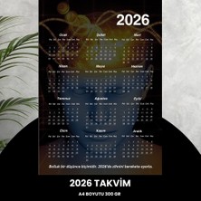 2026 A4 Takvim - 300 gr Mistik Dijital Baskı