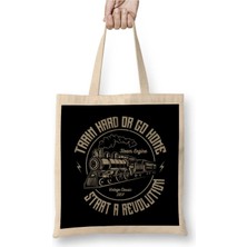 Dekado Steam Engine Train Hard Bez Çanta Uzun Saplı