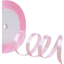Pembe Saten Kurdele 1 cm 10 Metre