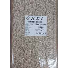 Dantel Polyester Tül Bant - Cappucino 14.30M, 6cm