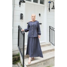 Nisum Moda Beli Büzgülü Etekli Modal Takım