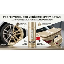 CAXCOLORS Cax Profesyonel Oto Jant ve Rüzgarlık Yenileme Sprey Boyası 400 ml Gun Metal + Maskeleme Bandı + Zımpara