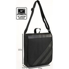 Wander Bag Unisex 14 Inç Laptop Bölmeli Çapraz Postacı Çantası Günlük Kullanım Evrak ve Tablet Çantası