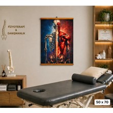 Fizyoterapi Klinik Duvar Tablosu – Omurga & Kas Anatomisi Dekoratif Kanvas Tablo