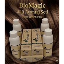Biomagic 7.00 Orta Kumral Organik Içerikli Amonyaksız Kalıcı Kokusuz Saç Boyası 4boya 4oksidan