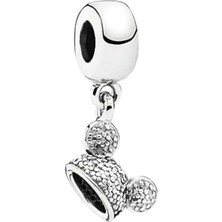 Dangle Parıldayan Mikey Şapkası Sallantılı 925 Ayar Gümüş Charm