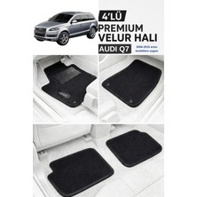 ECARTEKS Premium Quality Car Accessories Audı Q7 2006-2015 Arası Modellere Uyumlu Premium Velur Halı Paspas Takımı - Özel Topuk Destekli