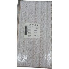 15 Metre Beyaz Dantel Polyester Tül Bant - 6 cm ON-1661-B