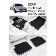 ECARTEKS Premium Quality Car Accessories Audı A7 2010-2018 Arası Modellere Uyumlu Premium Velur Halı Paspas Takımı - Özel Topuk Destekli