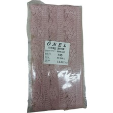 Pudra Dantel Polyester Güpür Bant - 14,80 Metre, 3 cm