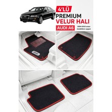 ECARTEKS Premium Quality Car Accessories Audı A6 2004-2010 Arası Uyumlu Premium Velur Halı Paspas Takımı - Özel Topuk Destekli