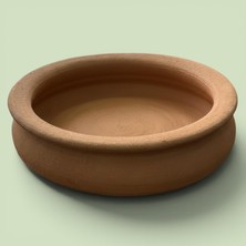 AdenArtpottery Toprak Güveç Fırın Tepsisi-Tavası 28 cm Küçük Boy Doğal El Yapımı