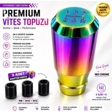 Friemats Bukalemun Neo Chrome Metal Vites Topuzu Universal Manuel Vites 5 Ileri Vites Kolu