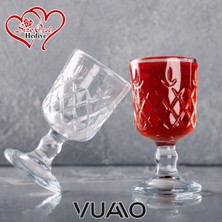 Vuao 6'lı Ayaklı Şeffaf Su ve Meşrubat Bardağı Seti
