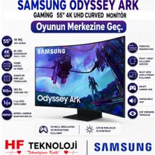 Samsung Odyssey 55" 3840 x 2160, 4K Uhd, Mini Led, 1ms, 165Hz, Freesync Premium Pro, HDR10+ Curved Akıllı Oyuncu Monitörü