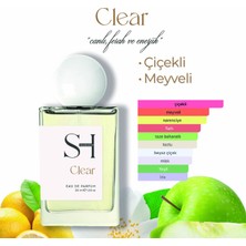 Sh Fragrances Clear Edp Kadın Parfüm | Çiçeksi Meyveli | Sicilya Limonu | Yasemin-Gül | MISK-KEHRIBAR,50ML
