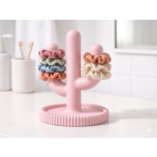 UltraMint Pembe Kaktüs Şeklinde Saç Tokası Standı, 18 cm Saç Tokası Tutucu