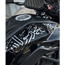 İşcan Motor Krom Renk Kelime-I Tevhid Sticker Etiket 30 cm Motosiklet Deposu İçin Özel Tasarım