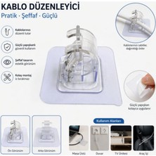 Yefking Çok Amaçlı Kıskaçlı Yapışkanlı Kablo ve Mop Tutucu