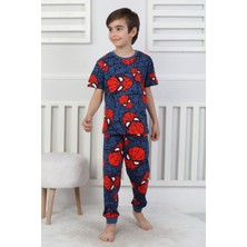 Isobel Spiderman BASKILI%100 Pamuk Pijama Takımı