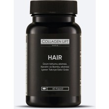 Collagen Lift Paris Hair 60 Kapsül Dökülme Karşıtı Takviye Edici Gıda Vegan Koruyucu Besleyici