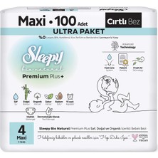 Sleepy Bio Natural Bebek Bezi Ultra Paket 4 Beden 100 Adet