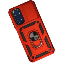 Colezium Note 11 Kılıf Pars Lens Yüzüklü  - Kırmızı