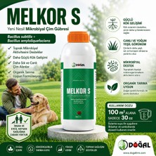 Doğal Kimyevi Maddeler Melkor S Organik Mikrobiyal Çim Gübresi 1 L Sıvı Formda Doğal Özellikler ile Güçlü Kök Gelişimi