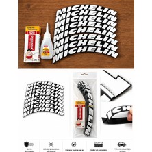 İşcan Motor 25CM Motosiklet ve Otomobil Lastik Yazısı Sticker 8 Adet + Yapıştırıcı