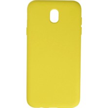 Marsilyan™- Samsung Galaxy J7 Pro / J730 Kılıf Nano Içi Kadife Silikon - Sarı