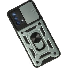 Colezium A74 4g Kılıf Pars Lens Yüzüklü  - Yeşil