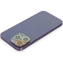 Colezium Iphone 13 Pro Renkli Kamera Lens Koruma Cam - Sarı-Tcu