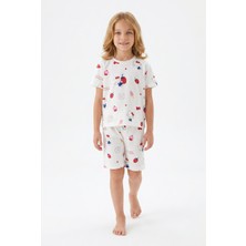 Isobel Hello Kitty Baskılı Kısa Kol Şort %100 Pamuk Pijama Takımı