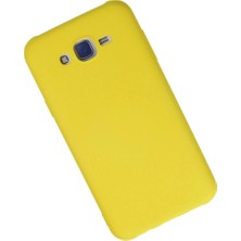 Colezium Galaxy J7 Kılıf Nano Içi Kadife  - Sarı