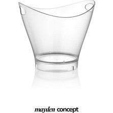 Mayden Concept 6 Litre Kırılmaz Siyah Polikarbon Buz Kovası – Profesyonel Şampanya ve Içecek Kovası - Darbeye Dayanıklı