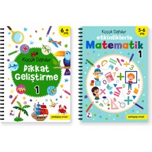 İndigo Çocuk Küçük Dahiler Dikkat Geliştirme ve Etkinliklerle Matematik Seti | 5-6 Yaş Çocuk Eğitim Kitapları | Pedagog Onaylı