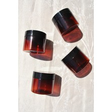 Qualitev 4 Adet 100 ml Amber Pet Kavanoz Krem Takı Seyahat Kavanozu Organizer Plastik 100 cc