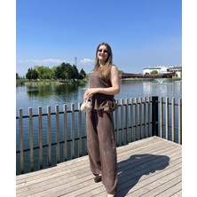 Perry Kahve Garnili Takım
