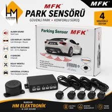 MFK 4 ADET SİYAH 18MM SESLİ PARK SENSÖRÜ.